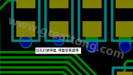 PCB設(shè)計案例分析：過孔破焊盤，造成SMT虛焊