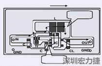 圖2：升壓電路的PCB設(shè)計(jì)示例。