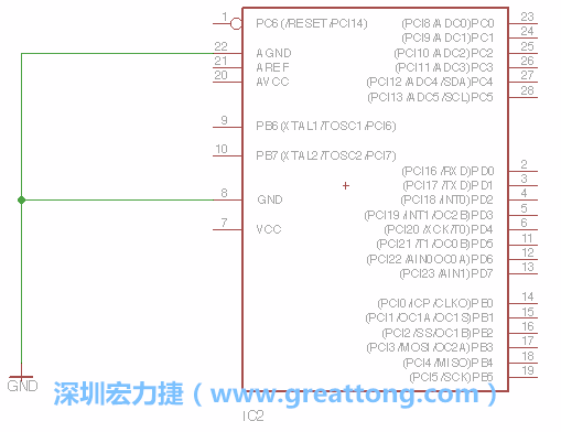 排針的用途是連接微控制器的輸出和輸入，它提供了一個平臺給焊線和針腳。