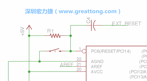 很多PCB設(shè)計者的設(shè)計不符合人體工學(xué)，他們使用很小的按鈕、不方便的元件配置和難以解讀的標簽，千萬不要變成這樣！這次我們的設(shè)計有一個大小合適的重置按鈕（reset button）和可以清楚辨認是否已經(jīng)接上電源的LED指示燈。